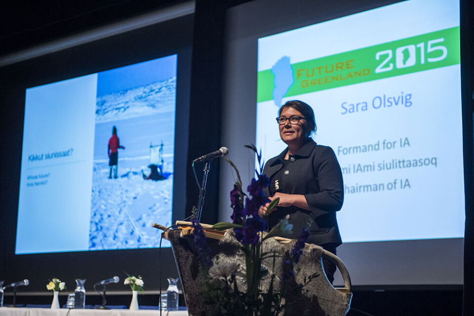 Sara Olsvig, formand for Inuit Ataqatigiit, var én af de deltagere, som både holdt oplæg og deltog på de sociale medier