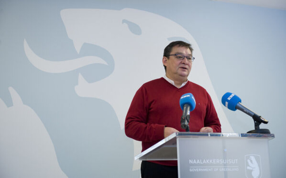 Formand for Naalakkersuisut Kuupik Kleist kan formentlig vente en byge af spørgsmål, når det går løs på pressemødet tirsdag formiddag. Foto: Leiff Josefsen