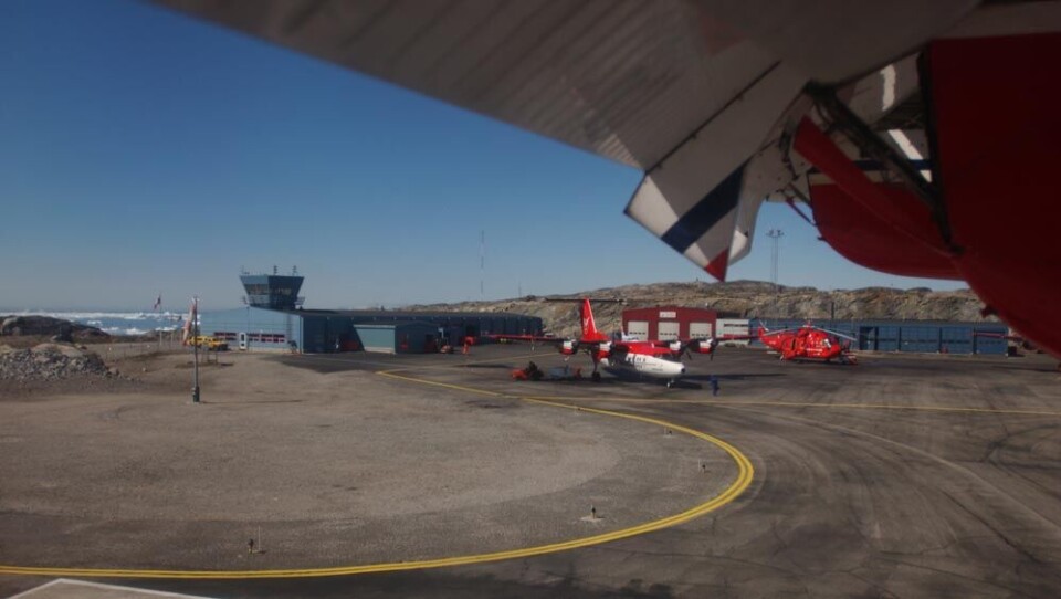Et dash-7 fly måtte sikkerhedslande i Ilulissat Lufthavn på grund af landingstellet var i udu. Arkivfoto