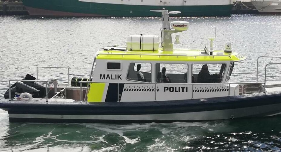 Politiet indsatte et af deres fartøjer i forbindelse med SAR-operationen.