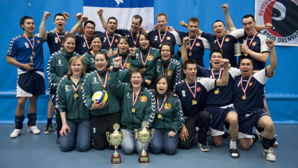 Arnani GSS1 aamma angutini GSS1 ukioq manna voleyballimi kuultinnapput. Assi: Leiff Josefsen