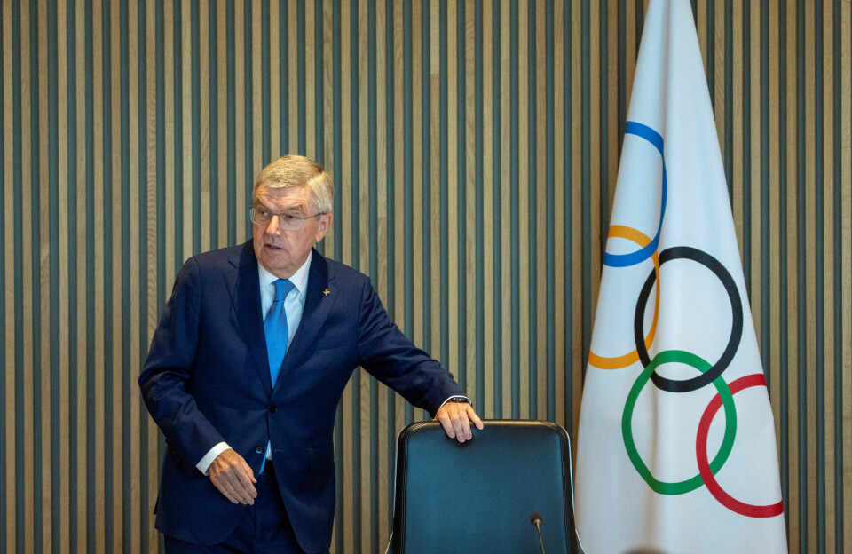 Den olympiske komites president Thomas Bach ved åbningen af bestyrelsesmødet i det olympiske hus i Lausanne i Schweitz
