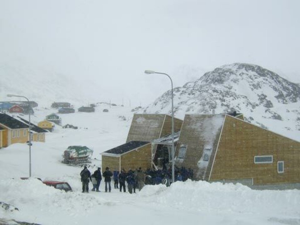 Tømrerfirmaet Sanasut byggede dette lavenergihus i 2005, tegnet af ingeniørerstuderende og lærere ved Artek.
