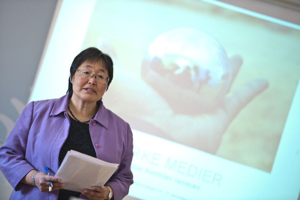 Medlem af naalakkersuisut for familie, kultur, kirke og ligestilling Mimi Karlsen, IA, er en af de politikerne, der har ansvaret for medierne. Foto: Leiff Josefsen Fagligt møde i tidligere i dag. Foto: Sorlannguaq Petersen. KNR