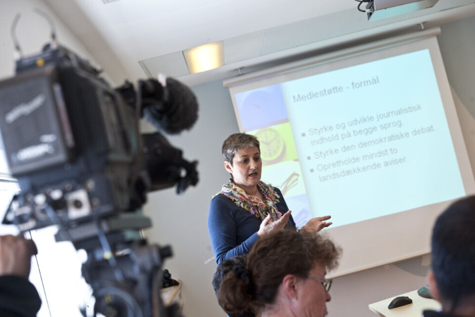 KNR burde have udsat Oqalliffik, siger formanden for Grønlands medieforbund Tusagassiuinermi Sulisut Peqatigiiffiat, Mariia Simonsen. Foto: Leiff Josefsen