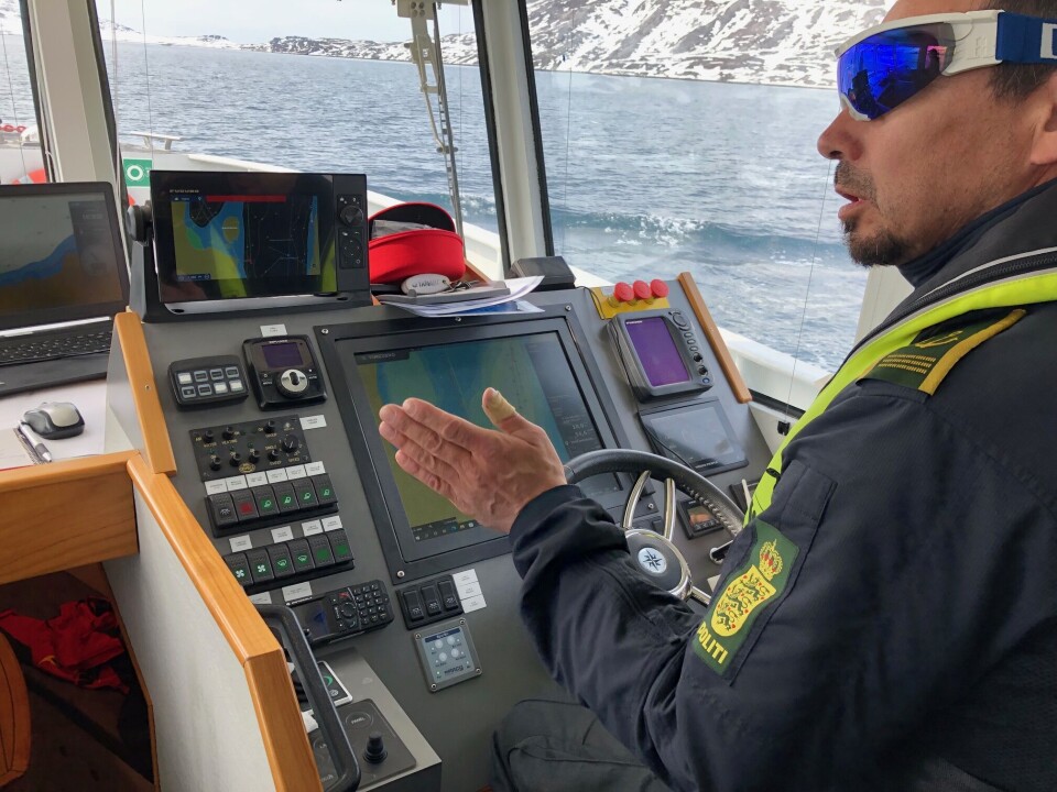 Fartøjsføreren Johannes undervejs på øvelse.