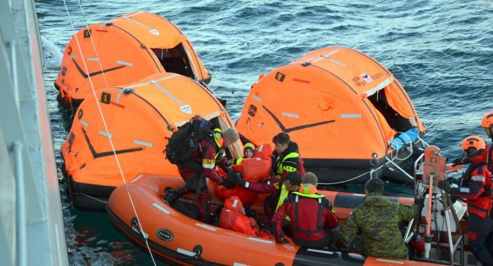 Billede fra årets internationale eftersøgnings- og redningsøvelse ’Sarex Greenland Sea 2013’ i Nordøstgrønland, som blev holdt i sidste uge