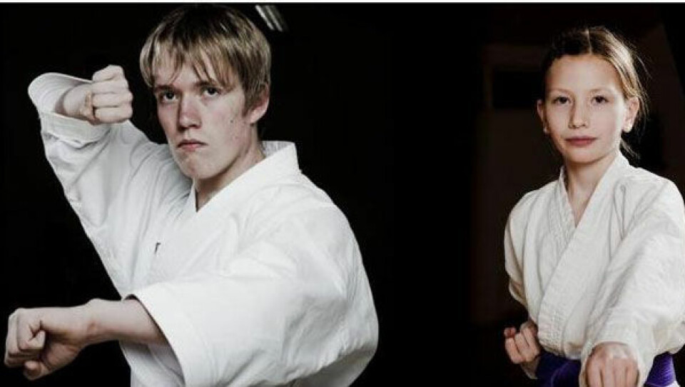 Kasper Dyrberg og Camilla Jansen fortæller om deres oplevelser ved DM i karate i Horsens i Danmark. Foto: Nuuk Shotokan Karate