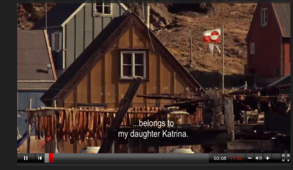 Dokumentaren 'Village at the End of the World' om Niaqornat kan streames på nettet. Foto: Screenshot fra filmen