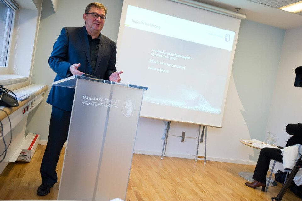 Kun Kuupik Kleist kender datoen for Inatsisartut-valget i foråret 2013, men måske vil han løfte sløret for en dato mandag eftermiddag på Sermitsiaq.AG. Foto: Leiff Josefsen