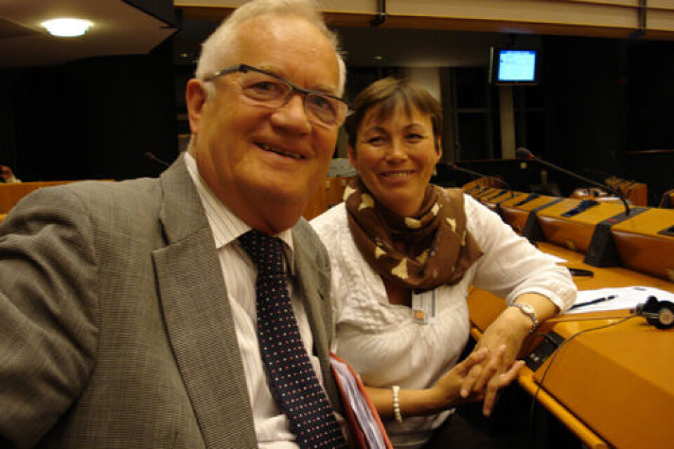 Jens Peter Bonde og Sofia Rossen i Bruxelles.