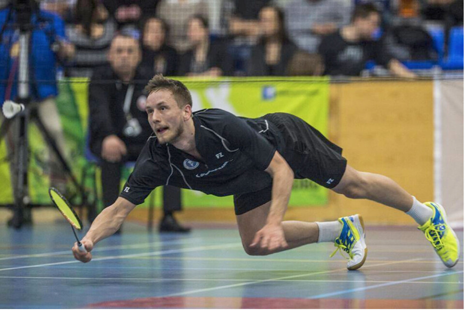 Her ses arkivfoto af Jens-Frederik Nielsen, der blev kredsmester i herrernes single i badminton
