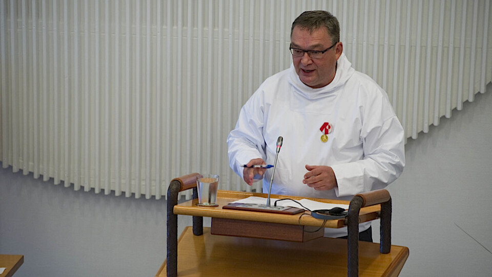 Kuupik Kleist tog i sin åbningstale udgangspunkt i sit møde med en ung mand fra Nanortalik. Foto: Leiff Josefsen