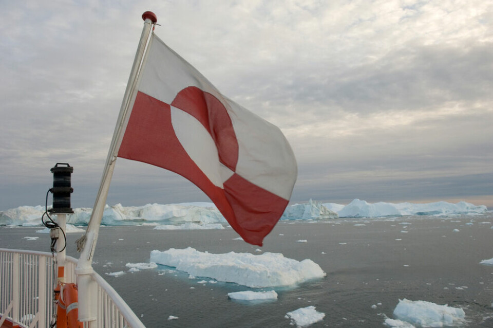 Flag, isfjelde, grønlandsk