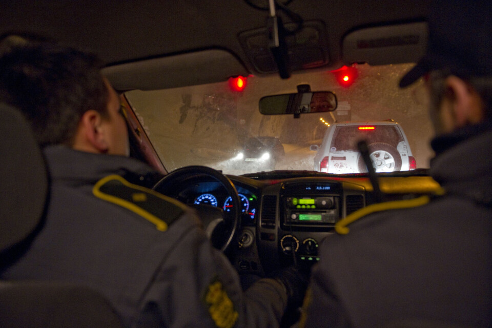 Politiet afspærrede området omkring Kongevej tidligere på aftenen Politi patrulje