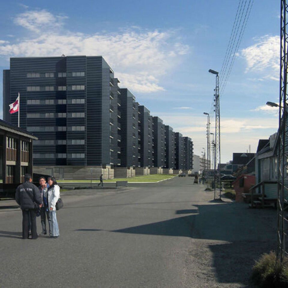 En model af det kommende byggeri./Sanaartugassap mikisunngorlugu assinga.