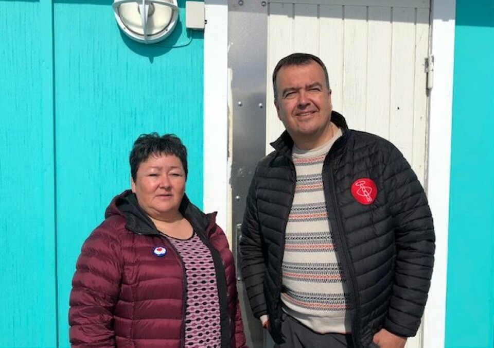 Gruppeformand i Inuit Ataqatigiit Frantz Lundblad og gruppeformand i Atassut Naja Kristensen, ser frem til at fortsætte samarbejdet i kommunalbestyrelsen.