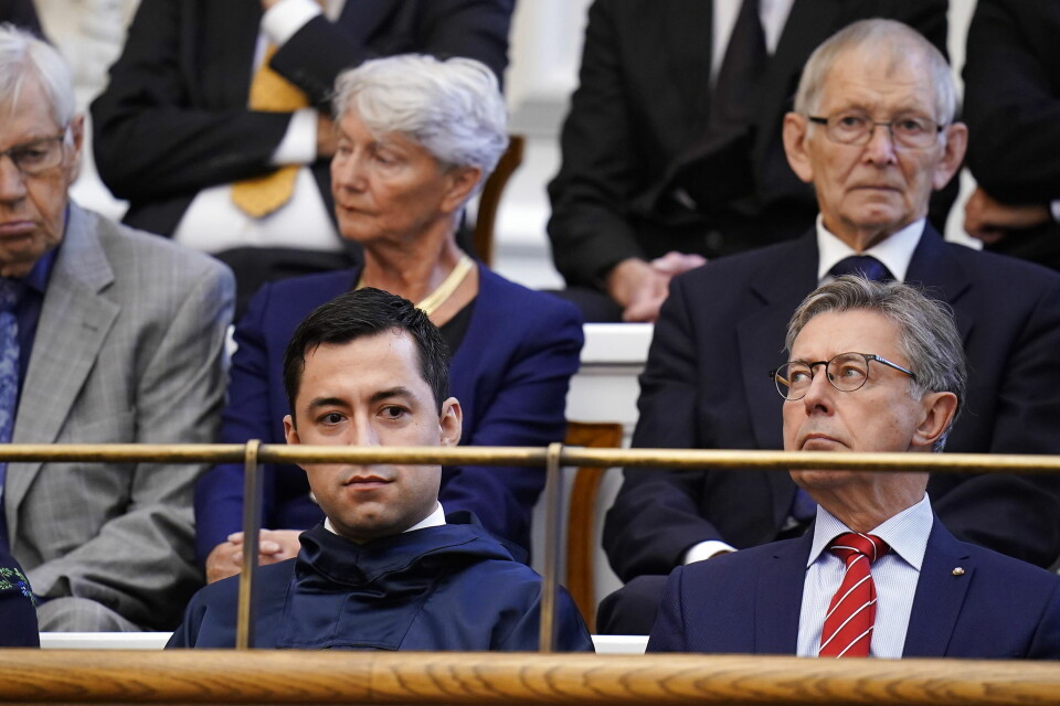 Formanden for Naalakkersuisut, Múte B. Egede (IA), hørte statsministerens tale i Folketinget.