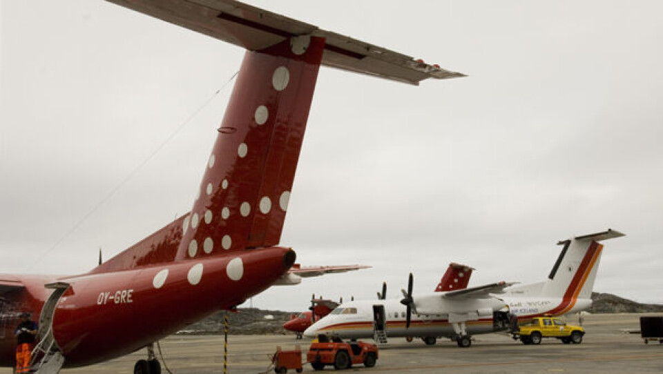 Air Greenland står stille, mens Air Iceland knokler med fuldt bookede fly. Foto: Leiff Josefsen