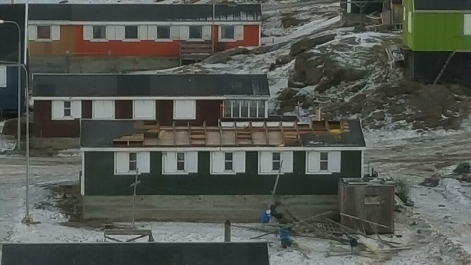 Stormen har betydet omfattende ødelæggelser i den østgrønlandske by