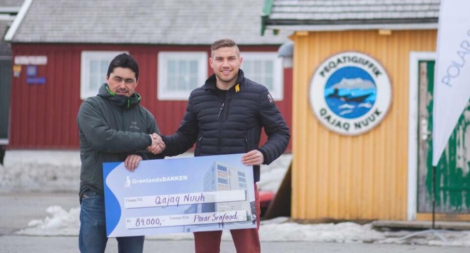 Grønlands største private fiskerikoncern, , giver sponsorstøtte til kajakforeningen i Nuuk, Peqatigiiffik Qajaq Nuuk Polar Seafood