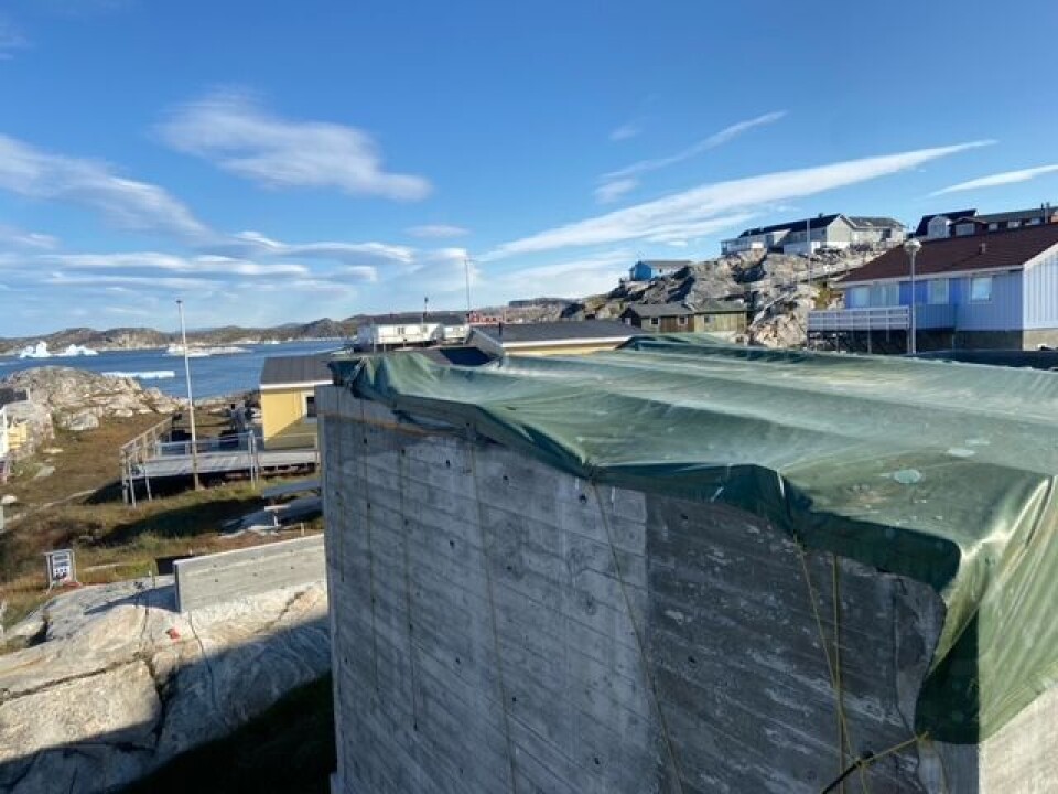 Sådan ser byggeriet ud i dag. Nu er det op til kommunen at beslutte, om det kan fortsætte eller skal rives ned igen.