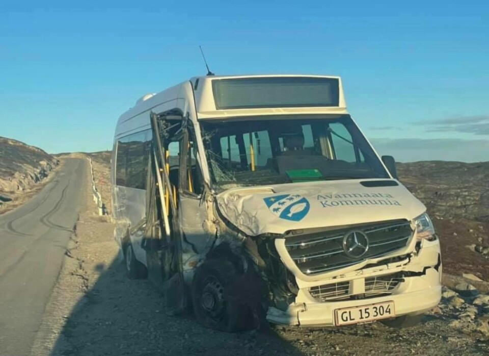 Avannaata Kommunia kommer de kommende dage til at mangle deres ene bus, der er hårdt medtaget efter nattens hændelser.