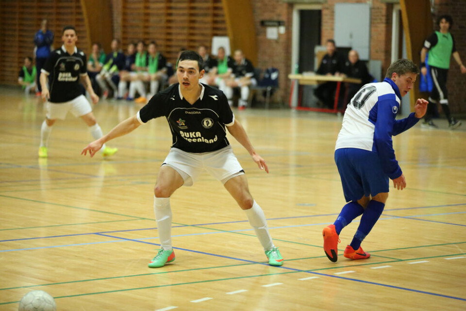 Futsal-landsholdets profil Frederik Funch er blandt andet med i truppen til de kommende kampe i Danmark. Billedet taget ved landsholdets tur til Danmark sidste år