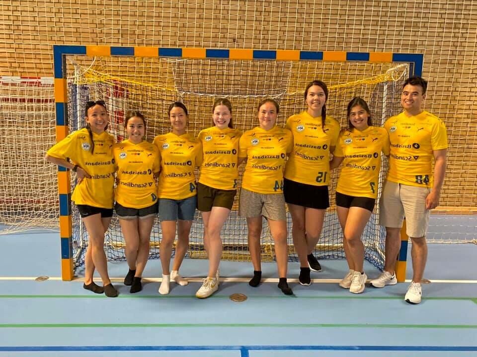 Her ses spillerne, der nu spiller for Nykøbing Falster Håndbolds 2. hold og U19-hold