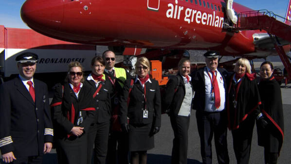 Besætningen på Kunuunnguaqs sidste tur til Narsarsuaq. Foto:Narsaq Foto