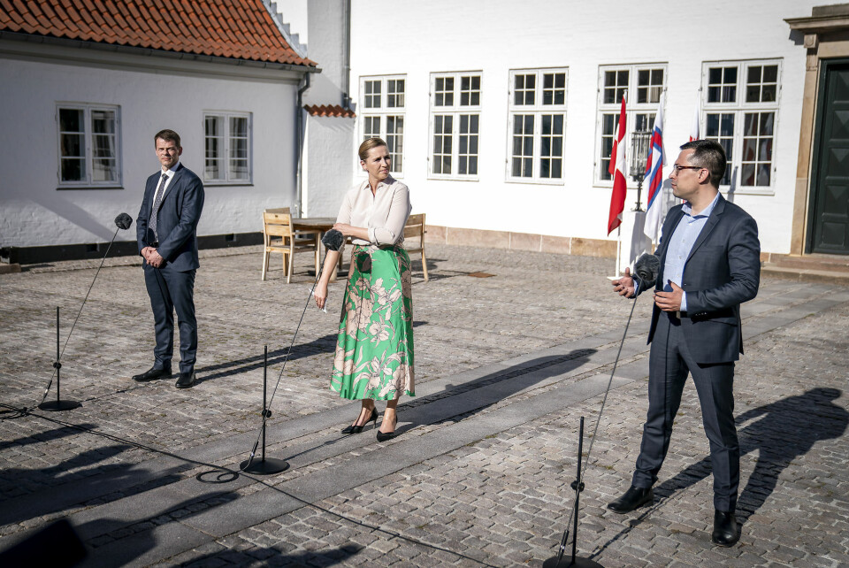 Torsdag holdt lederne af de tre rigsdele et pressemøde på Marienborg ved København.