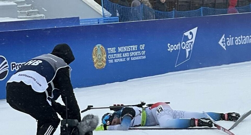 Grønlands deltagelse i både Youth og Junior VM i skiskydning i år. Alle tre søskende i Slettemarkfamilien er med til VM i skiskydning i Kasakhstan. Her Ukaleq Slettemark, der ender som nr. 13 ud af 85 deltager under sit første løb.