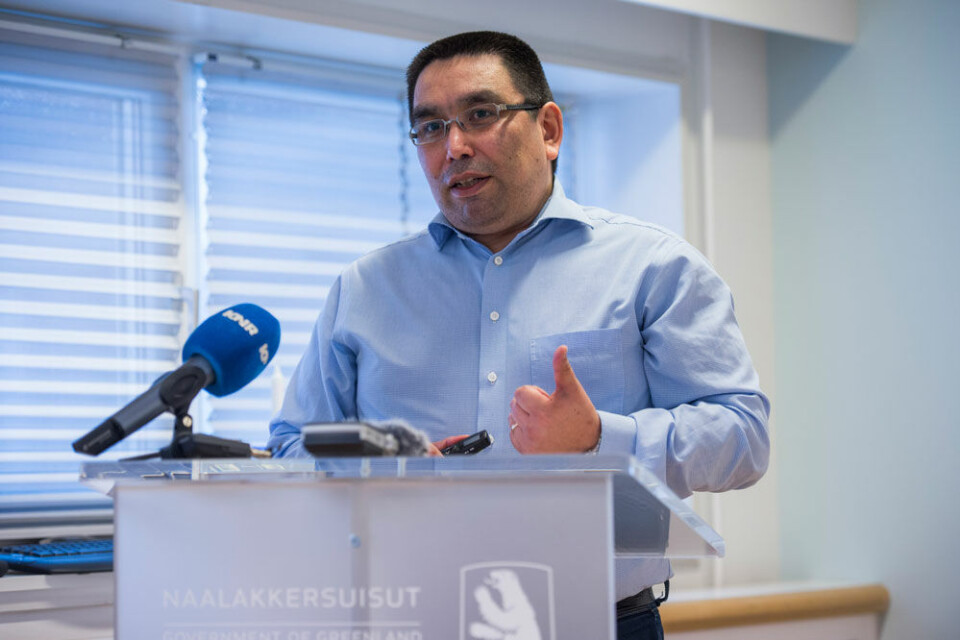 Vittus Qujaukitsoq, naalakkersuisoq for finanser og indenrigsanliggende