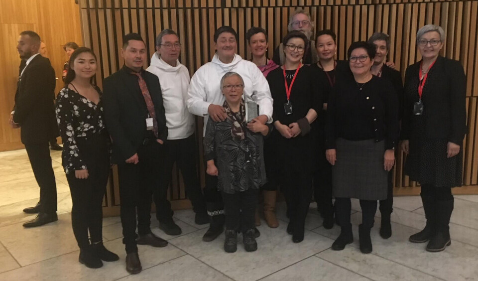 Den grønlandske delegation sammen med prisvinderne i Oslo