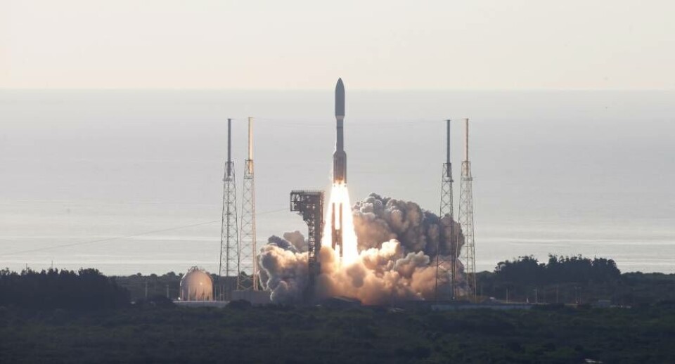 Lift off - rejsen til Mars er indledt med en robotbil og helikopter ombord.