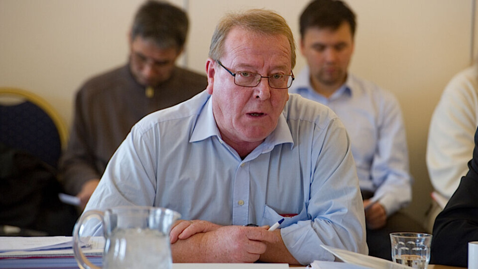 Formanden for A/S Boligselskabet Ini Erik Nørskov smækkede med døren på generalforsamlingen fredag eftermiddag. Foto: Leiff Josefsen