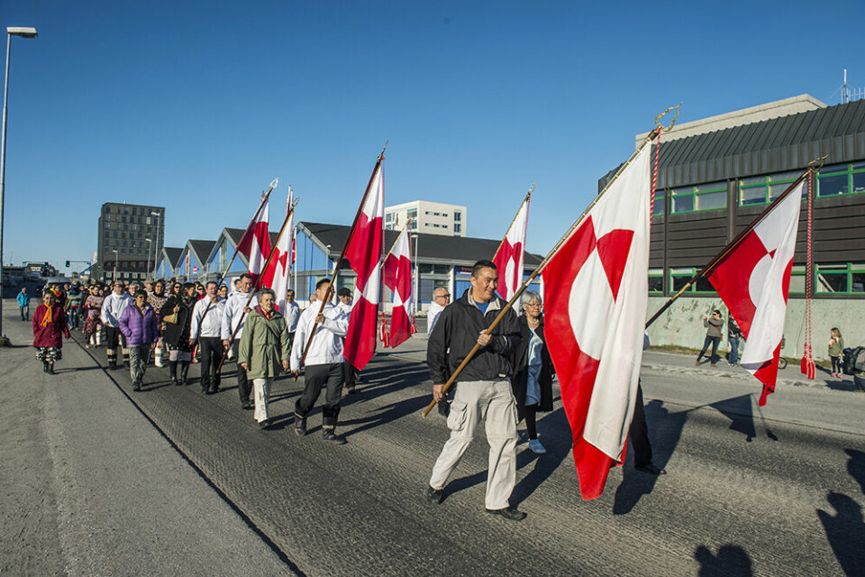 Foreningernes flag, nationaldag, Nuuk, 2015