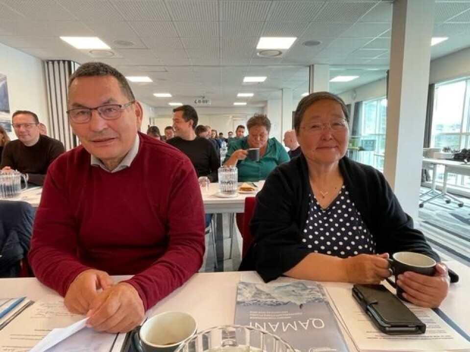 Det er især social- og sundhedsområderne der er på dagsordenen i mødet på den politiske koordinationsgruppemøde der startede tirsdag morgen i Qaqortoq.På billedet ses Jess Svane, der er Naalakkersuisoq for sociale anliggender, arbejdsmarked og indenrigsanliggender samt Mimi Karlsen, der er Naalakkersuisoq for sundhed.