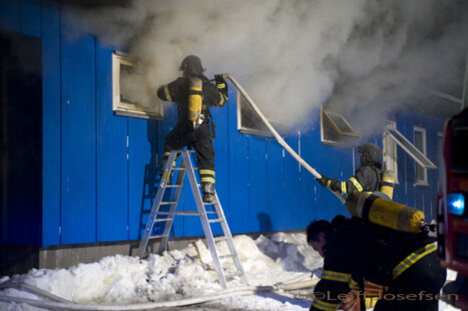 Brandvæsenet var en time om at slukke flammerne. Derefter handlede det om efterslukning og udluftning.