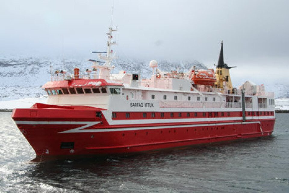 'Sarfaq Ittuk' er blevet lejet ud som skibshotel. Foto: Sermitsiaq