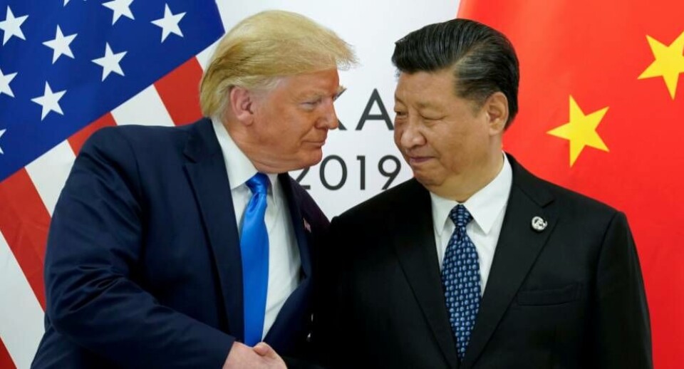Donald Trump og den kinesiske præsident Xi Jinping haved samtaler i forbindelse med G20 mødet i Osaka, Japan 29. juni i år.