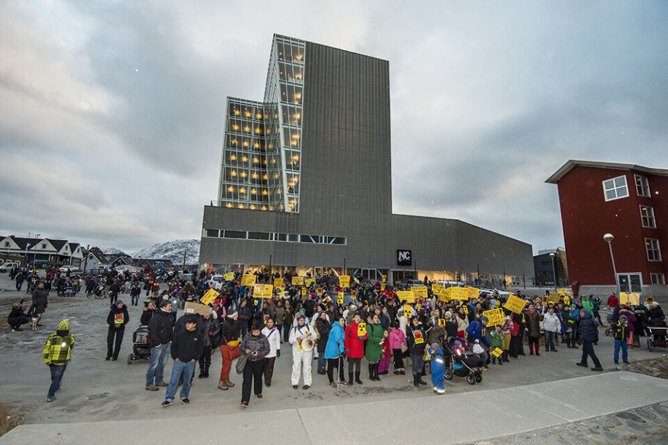 Demonstrationsmarchen startede klokken 16.30 på torvet Amisut med retning mod Inatsisartut-bygningen
