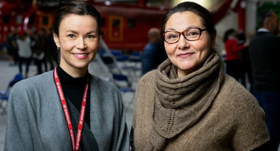 Maliina Abelsen og Julie Pars fra henholdsvis Air Greenland og Visit Greenland har skudt den nationale turismekonference i gang.