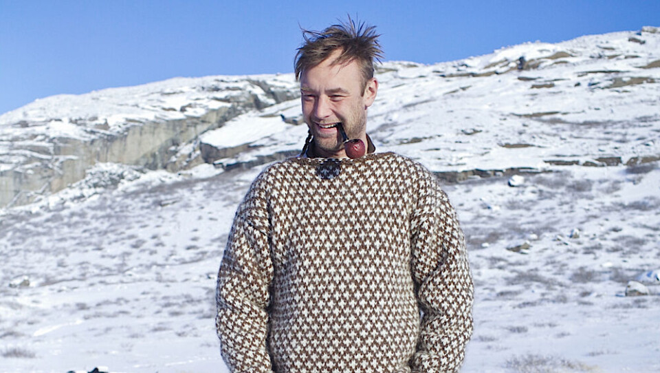 TV-kok Nikolaj Kirk har været på en forlænget weekendtur til minus gradernes Kangerlussuaq på tv-optagelse. – Kulde er ikke noget problem, men noget vi arbejder med, siger Nikolaj Kirk. Foto: Privat