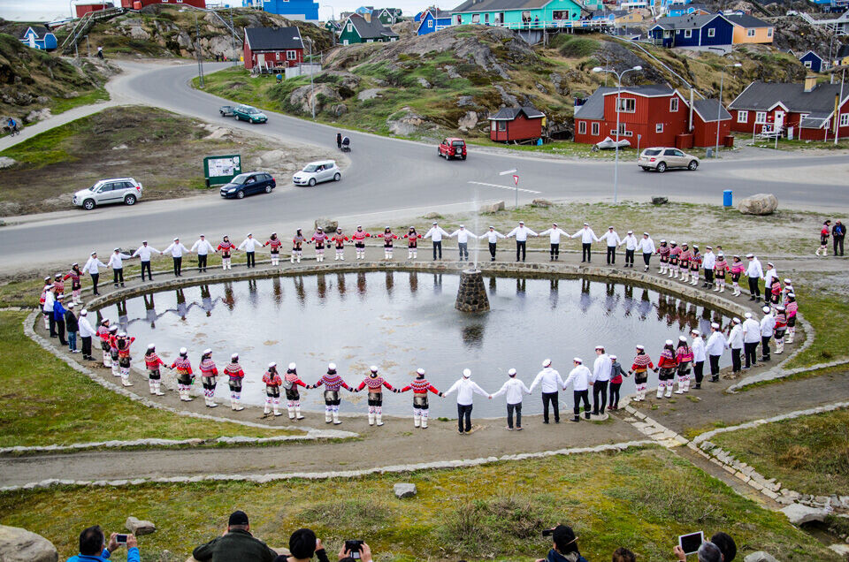 Studenter, GUX, Sisimiut, 2015, springvandet