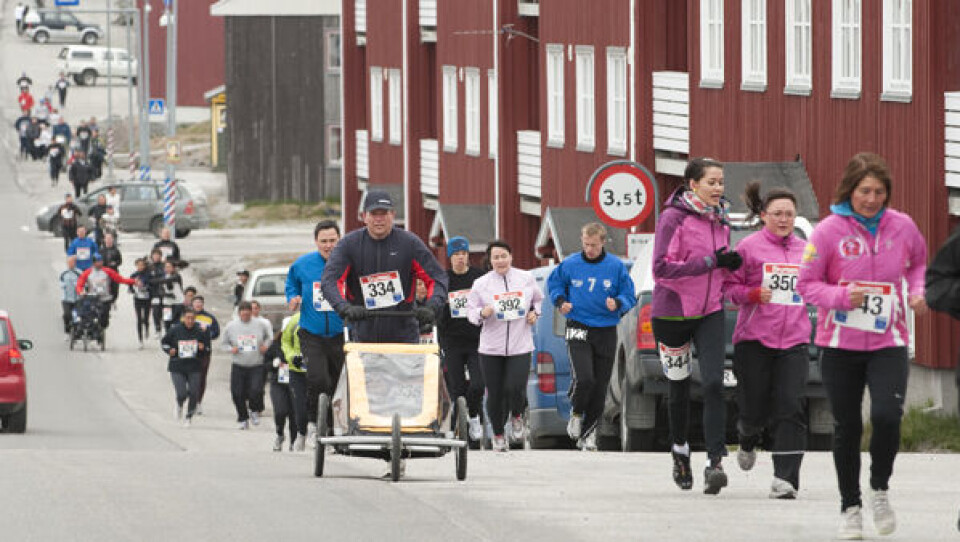 Gør maj sund- arrangementet inspirerede Diabetesklubben på Lægeklinikken til en konkurrence med skridttællere. Foto: Leiff Josefsen
