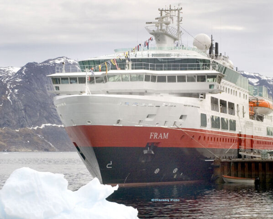 Næsten 30.000 krydstogtsturister lagde til i en havn i Grønland i 2008. Foto: Narsaq Fototo