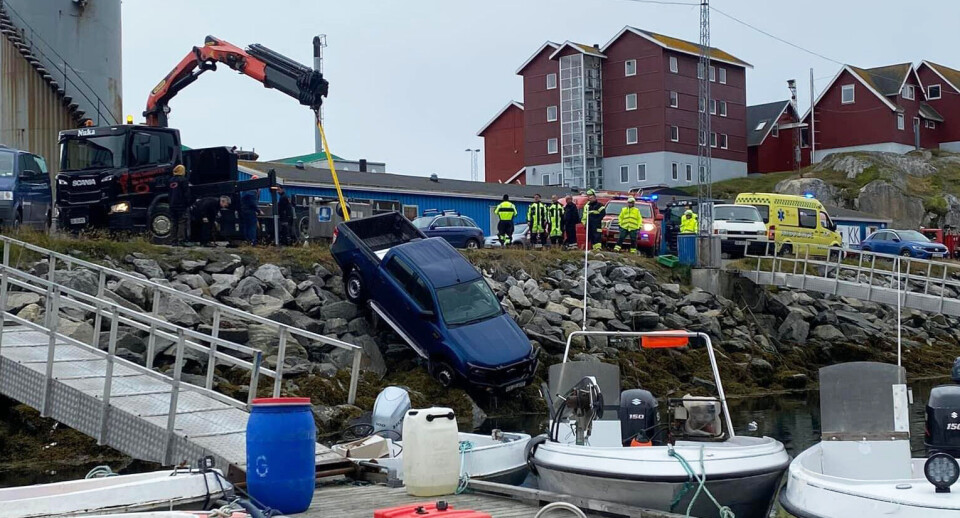 Der var heldigvis ingen bag rattet, da bilen trillede i havnen, oplyser vagtchefen. Foto: Malik Olsen Foto: Malik OlsenDer var heldigvis ingen bag rattet, da bilen trillede i havnen, oplyser vagtchefen. Foto: Malik Olsen Foto: Malik OlsenDer var heldigvis ingen bag rattet, da bilen trillede i havnen, oplyser vagtchefen. Foto: Malik Olsen Foto: Malik Olsen