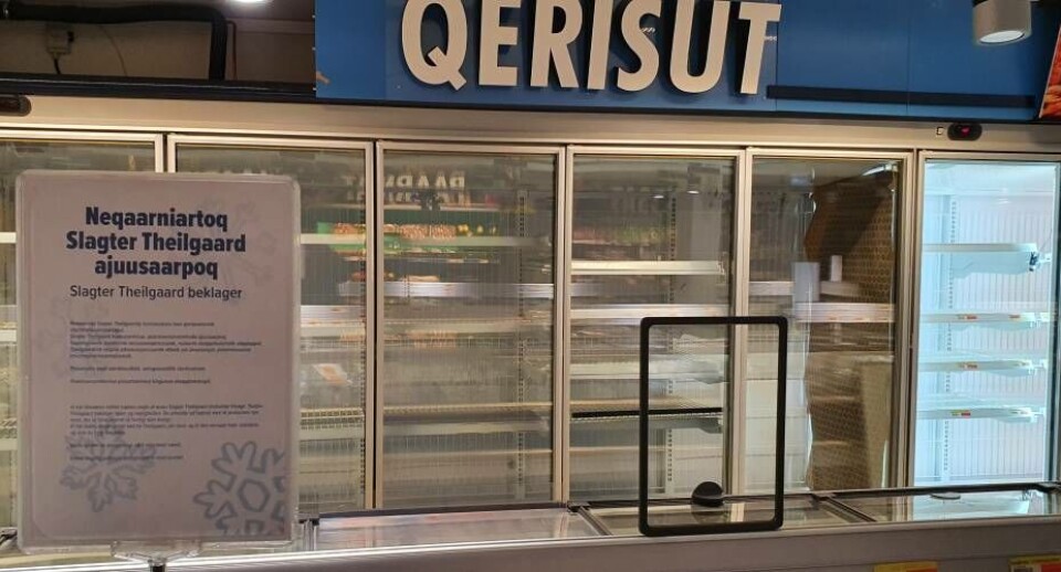 Der er mangel på kølervarer i Qasigiannguit efter RAL's skib ikke kunne anløbe byen på grund af is vest for Diskobugten.
