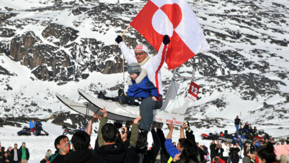 Jørgen Kristensen fra Ilulissat vandt i weekenden Avannaata Qimussersua i Qasigiannguit. Det var fjerde gang. Billedet er fra Jørgen Kristensens sejr i 2011. Foto: Marianne Langvardt